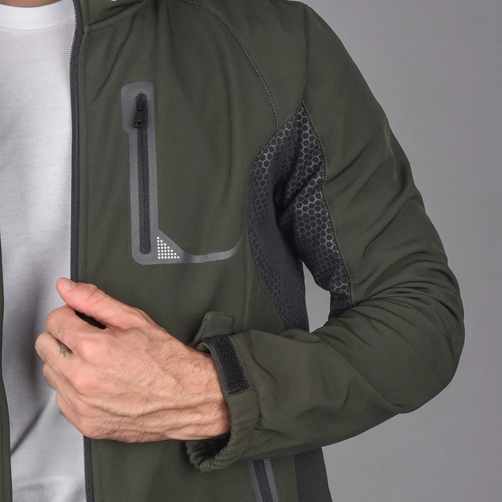 Mens Zipper Sport Jacket Water Resistant Front Zip Pockets Modern Athletic Fit