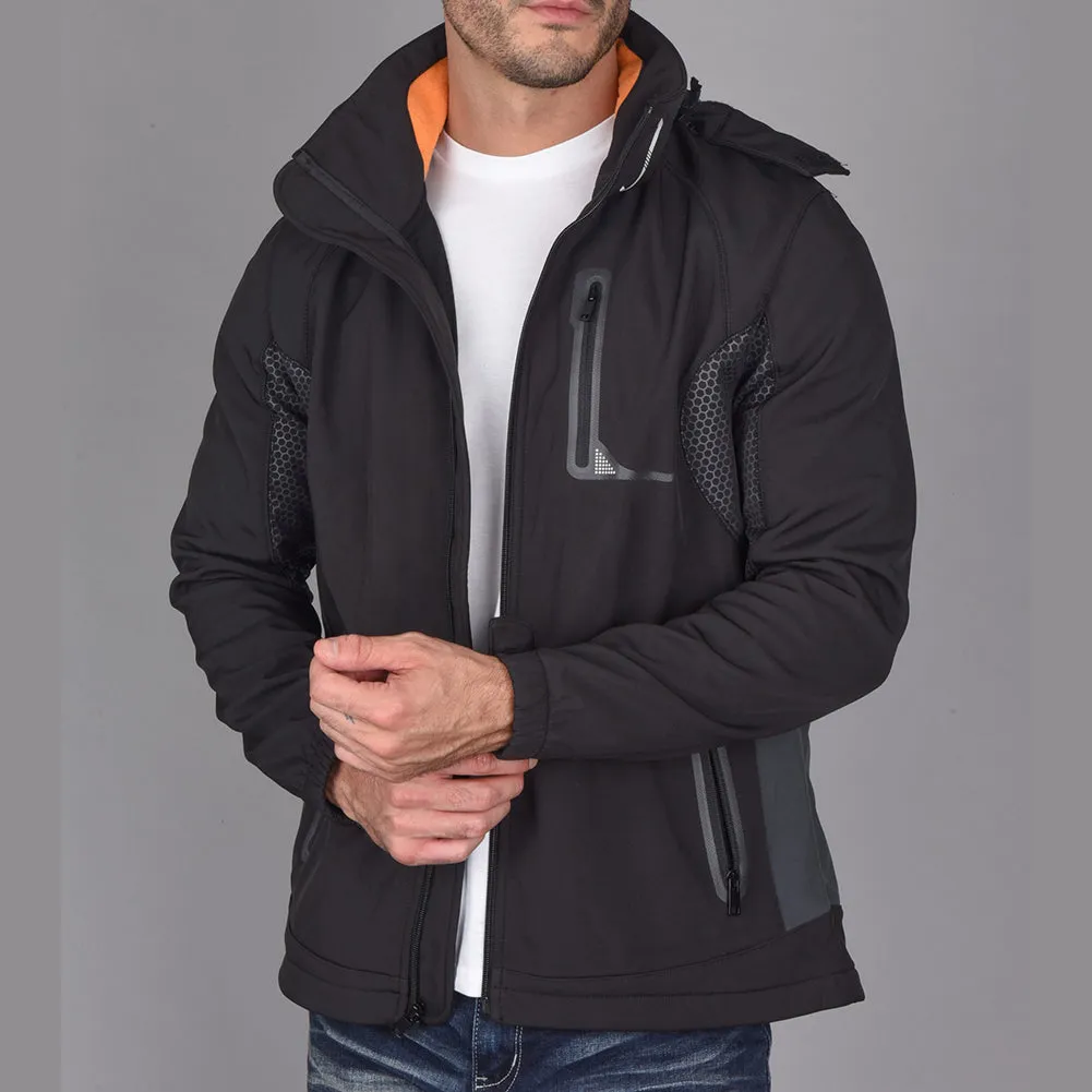 Mens Zipper Sport Jacket Water Resistant Front Zip Pockets Modern Athletic Fit