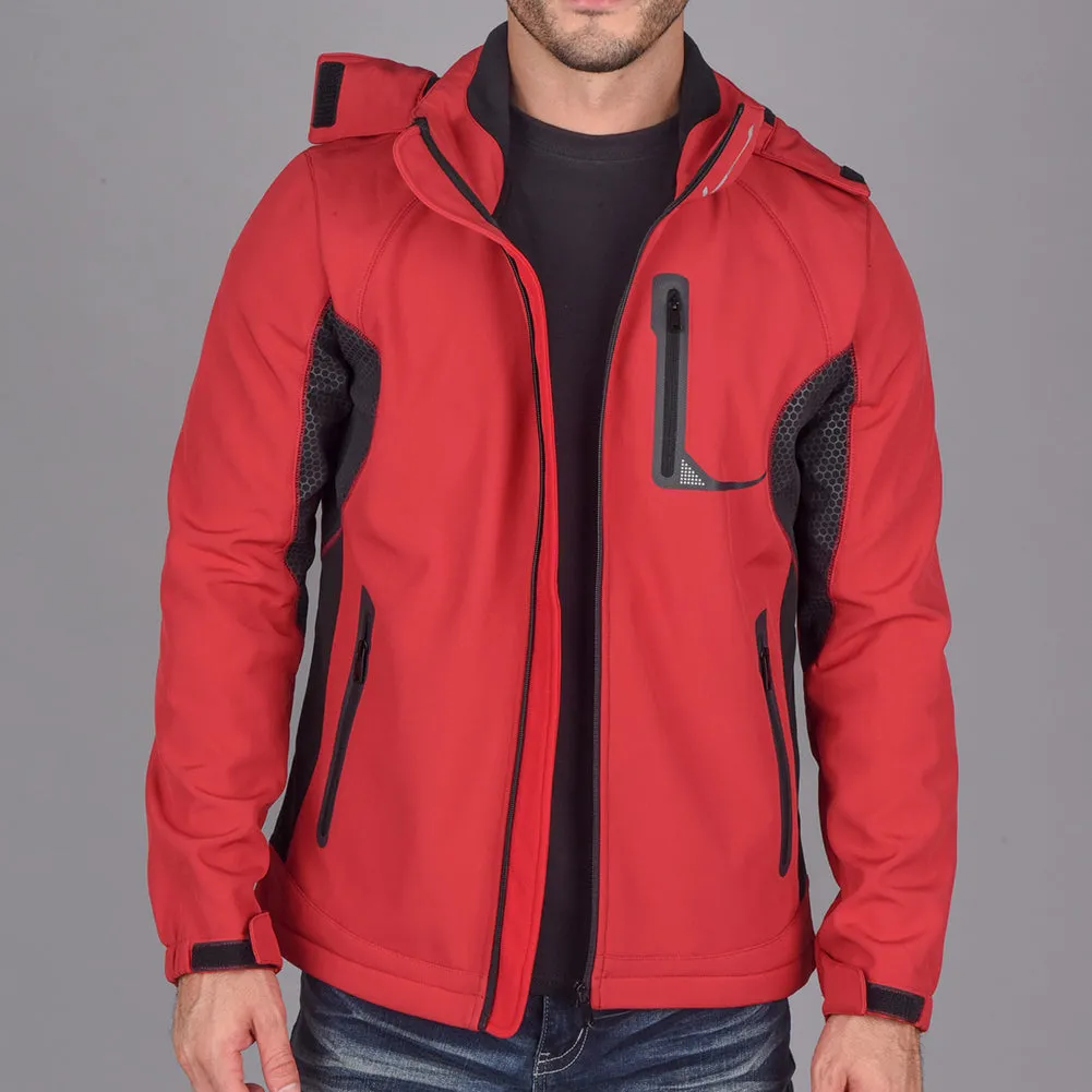 Mens Zipper Sport Jacket Water Resistant Front Zip Pockets Modern Athletic Fit