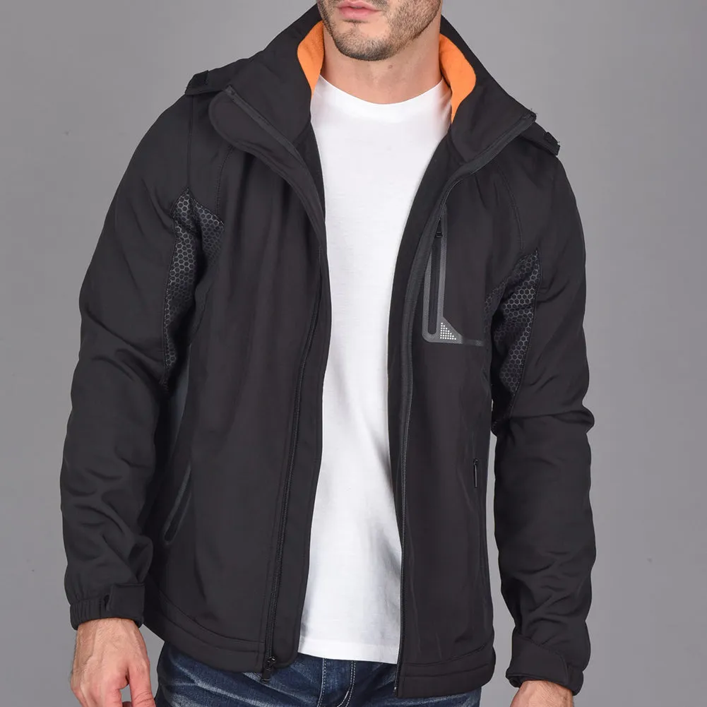 Mens Zipper Sport Jacket Water Resistant Front Zip Pockets Modern Athletic Fit