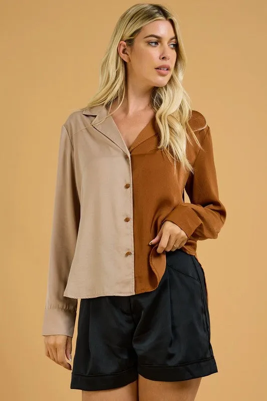 Mind Made Up Split Tone Top