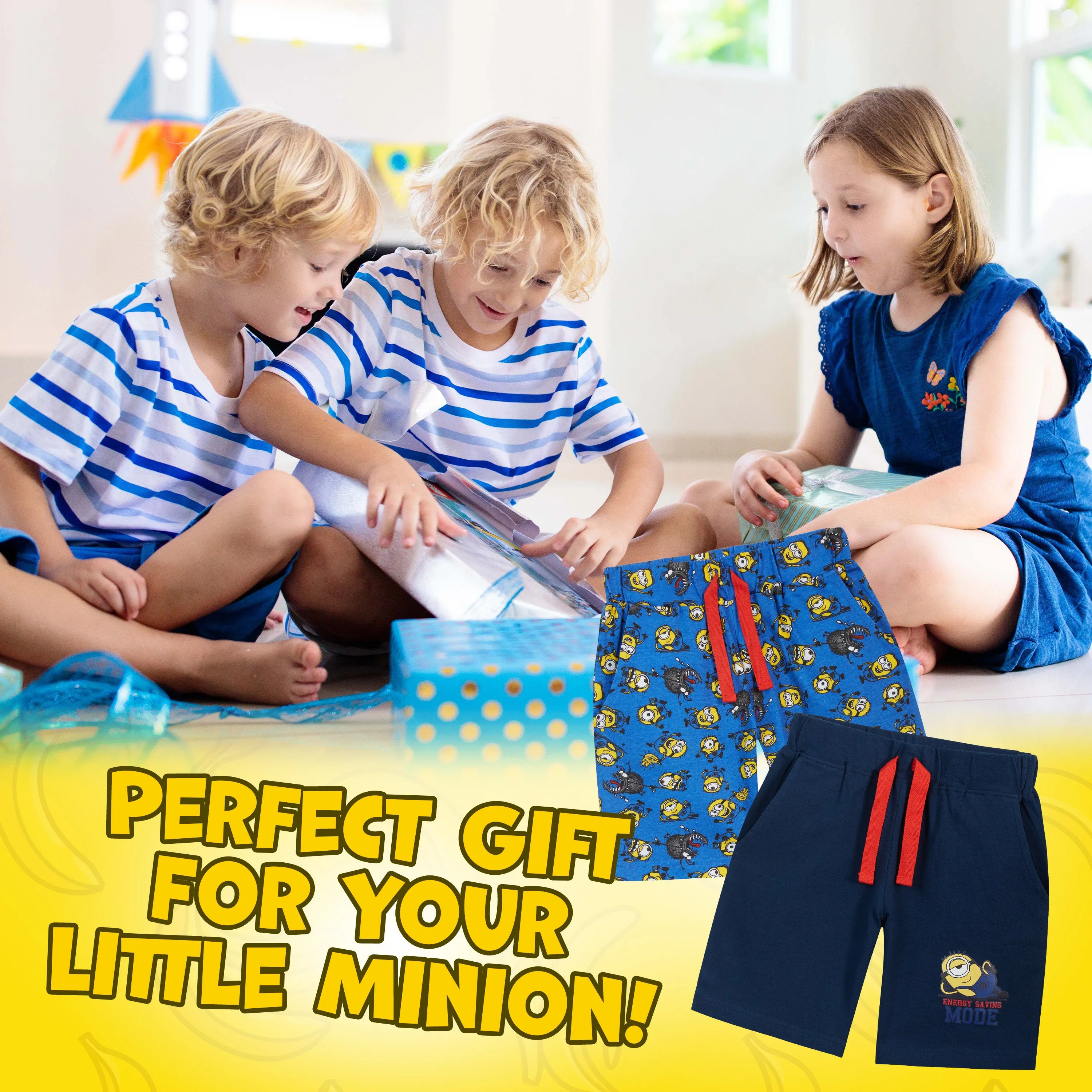 MINIONS Boys Shorts - 2-Pack Kids Shorts