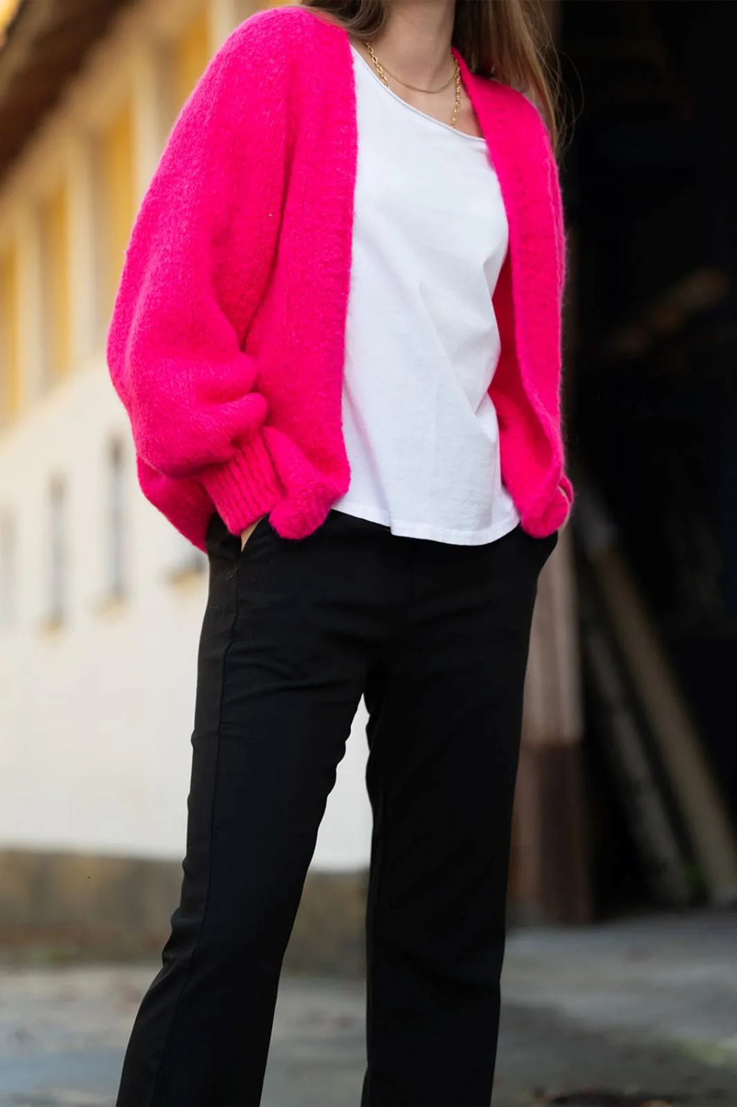Noella - Fora Knit Cardigan - Poppy Pink