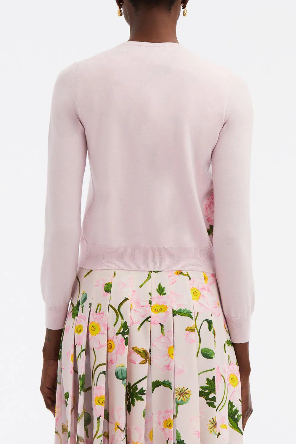 Painted Poppies Embroidered Cardigan