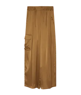 Pantalon Satin Trouser in Bronze
