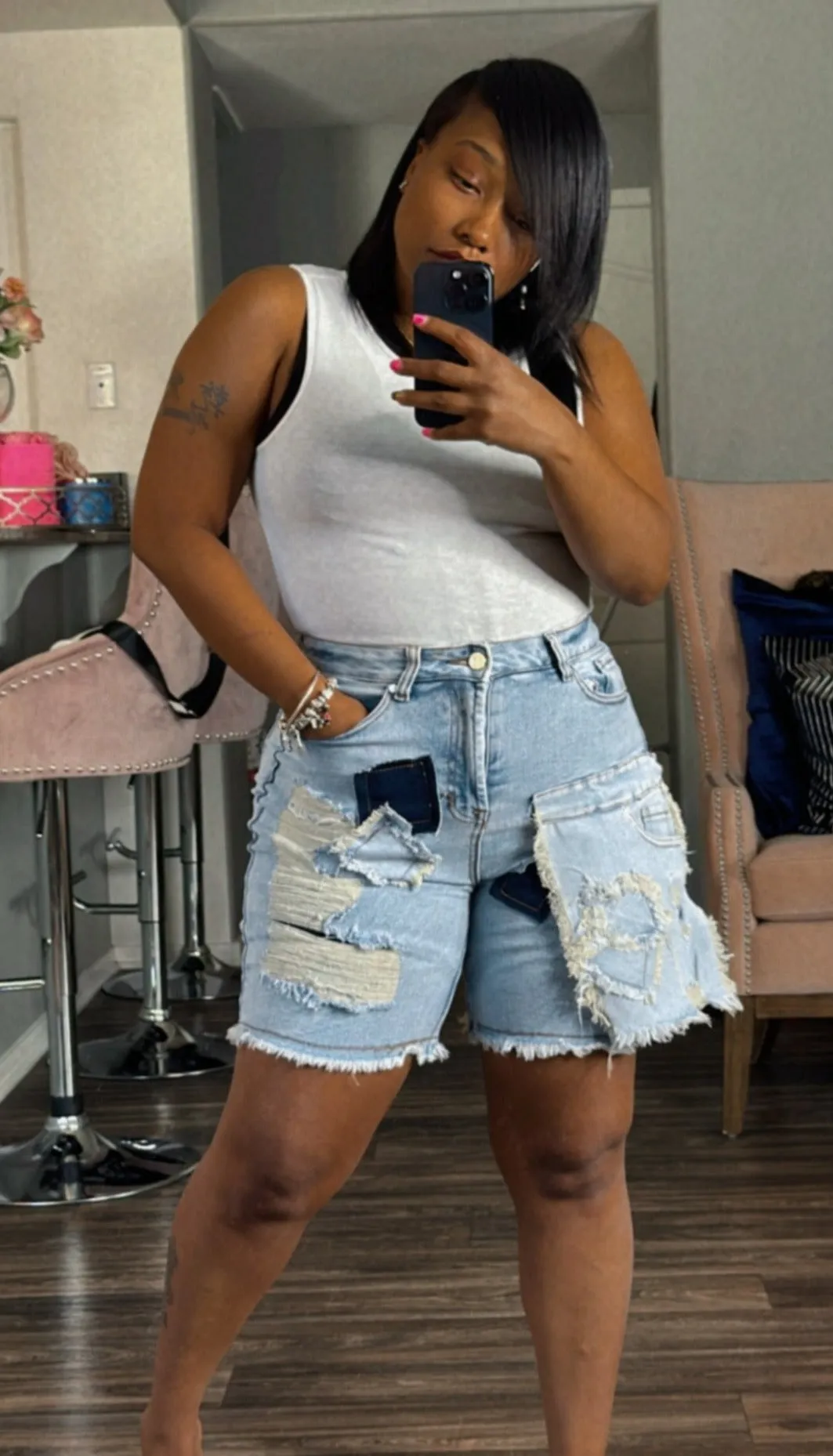 Patchwerk Denim Shorts