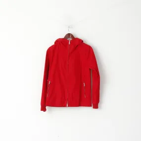 Peak Performance Women S Jacket Red Kasy J Cotton Blend Hooded Zip Up Top