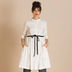 pinstripe concert monastic coat