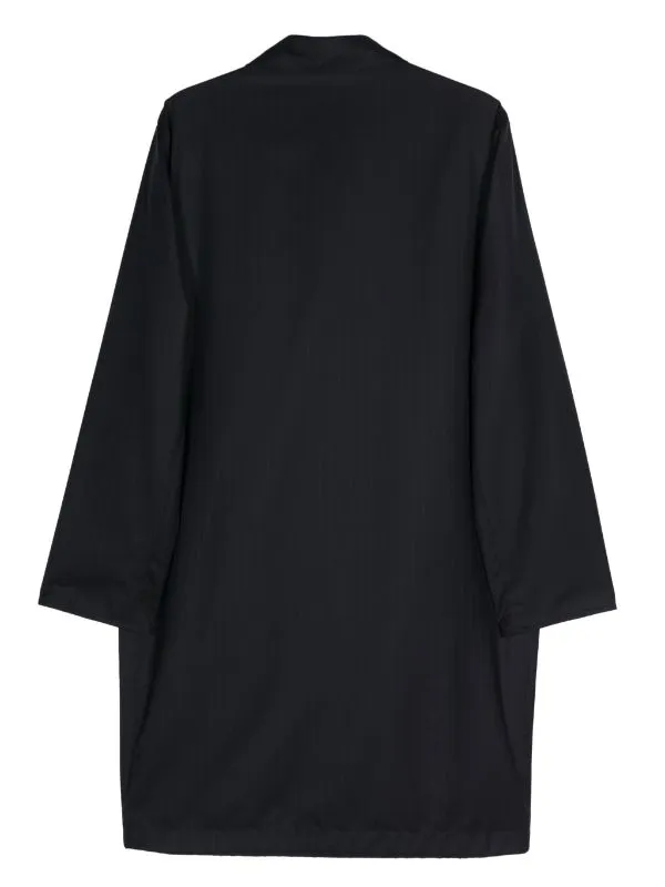 pinstripe single-breasted coat