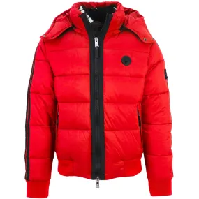 Plein Sport Padded Taped Sleeve Red Jacket