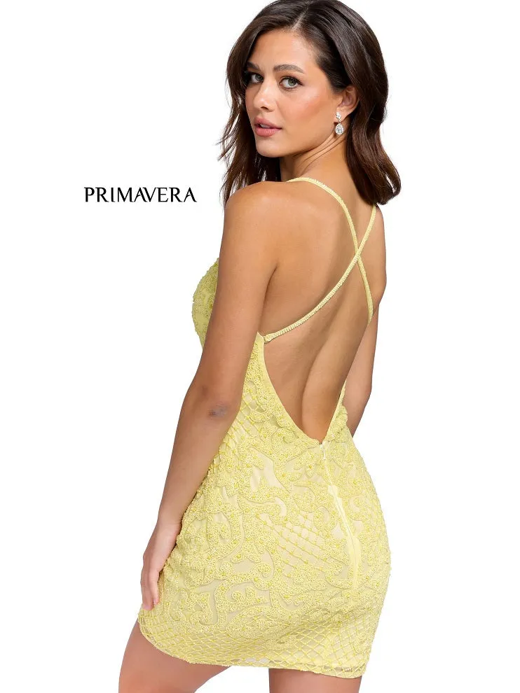 Primavera Couture 3138 size 4 Light Turquoise homecoming dress cocktail dress beaded sequins