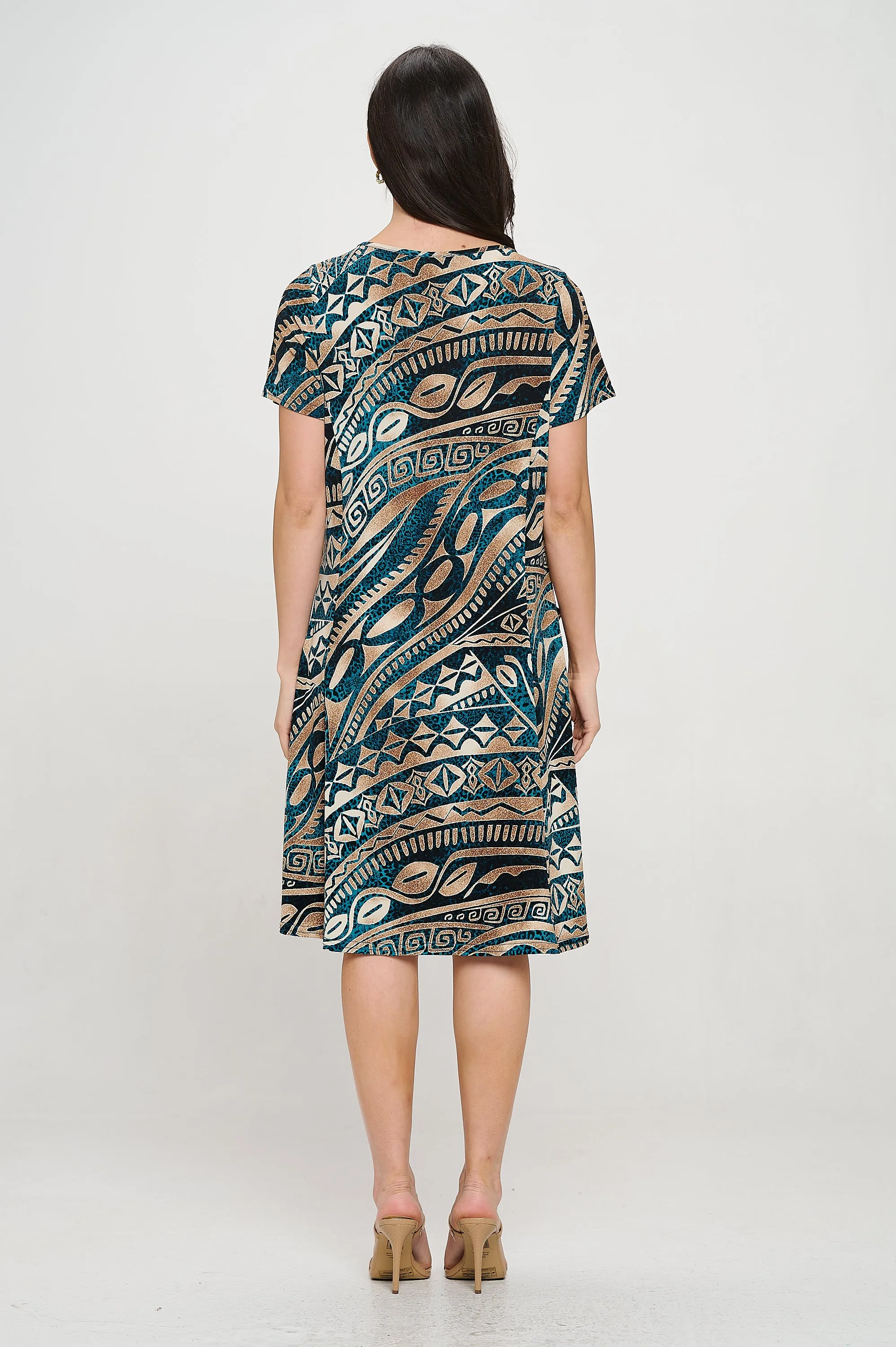 Princess Line W/Pocket Dress-7094HT-SRP1-K-W459