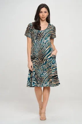 Princess Line W/Pocket Dress-7094HT-SRP1-K-W459