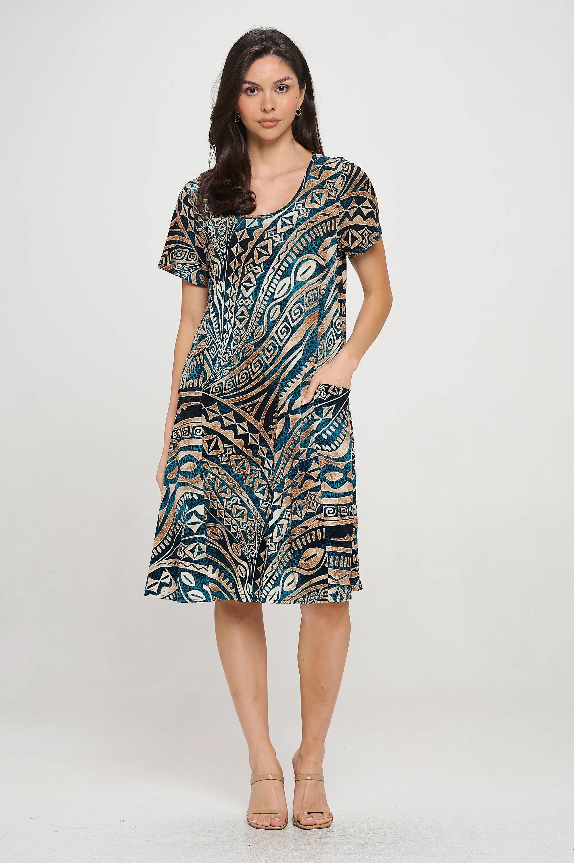 Princess Line W/Pocket Dress-7094HT-SRP1-K-W459