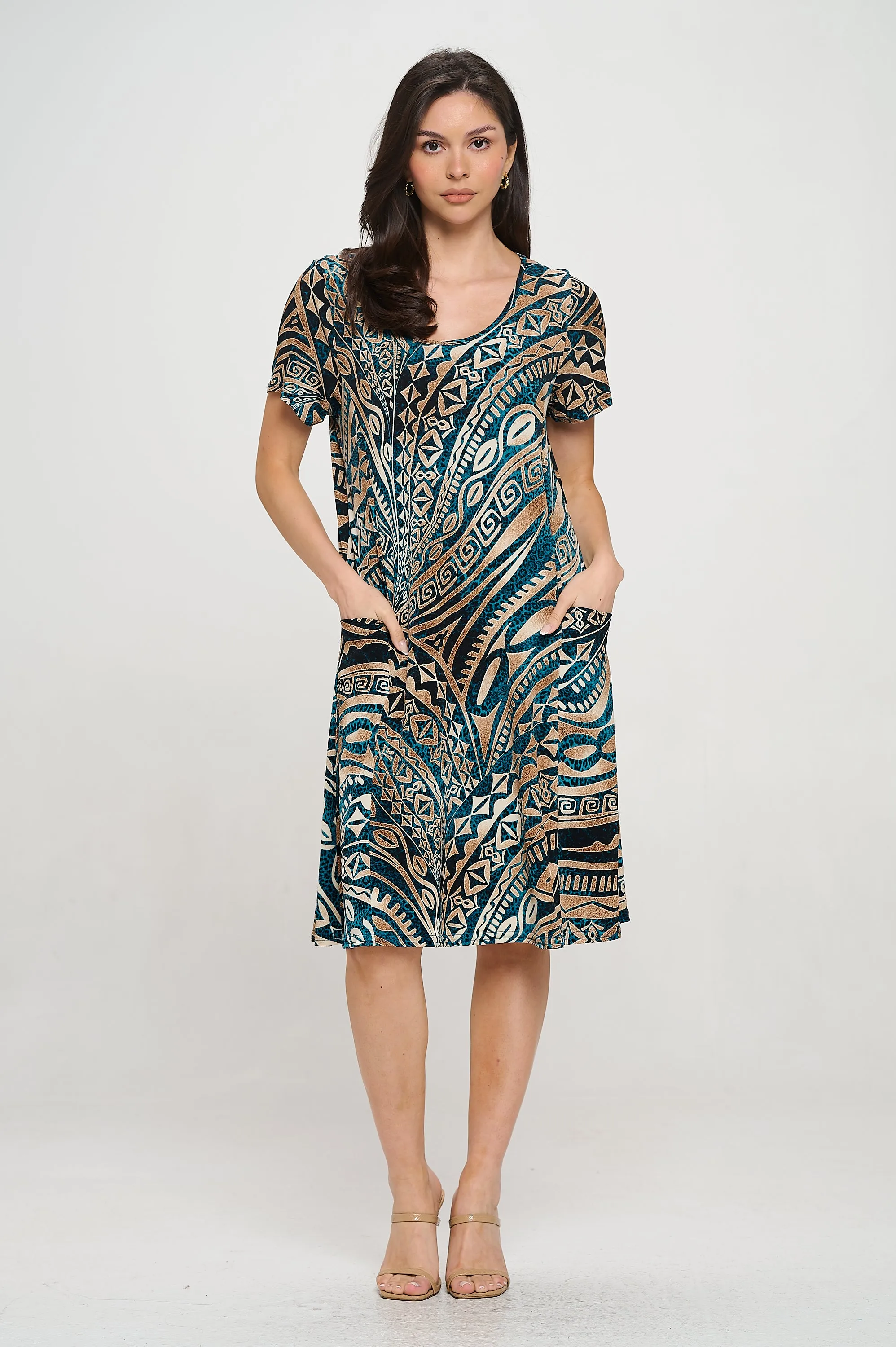 Princess Line W/Pocket Dress-7094HT-SRP1-K-W459
