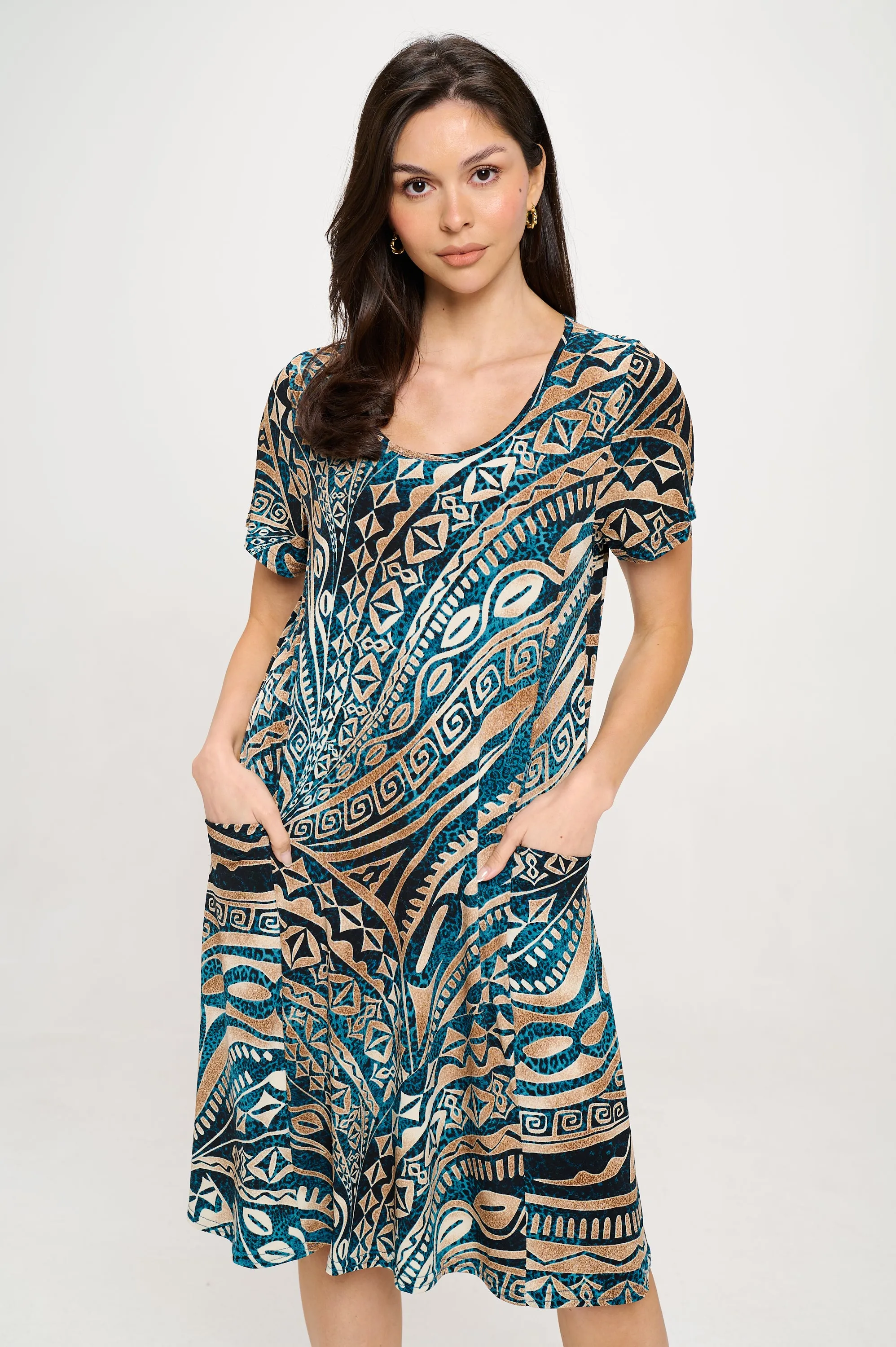 Princess Line W/Pocket Dress-7094HT-SRP1-K-W459