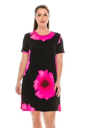 Print Missy Dress Short Sleeve-7004BN-SRP1-W113