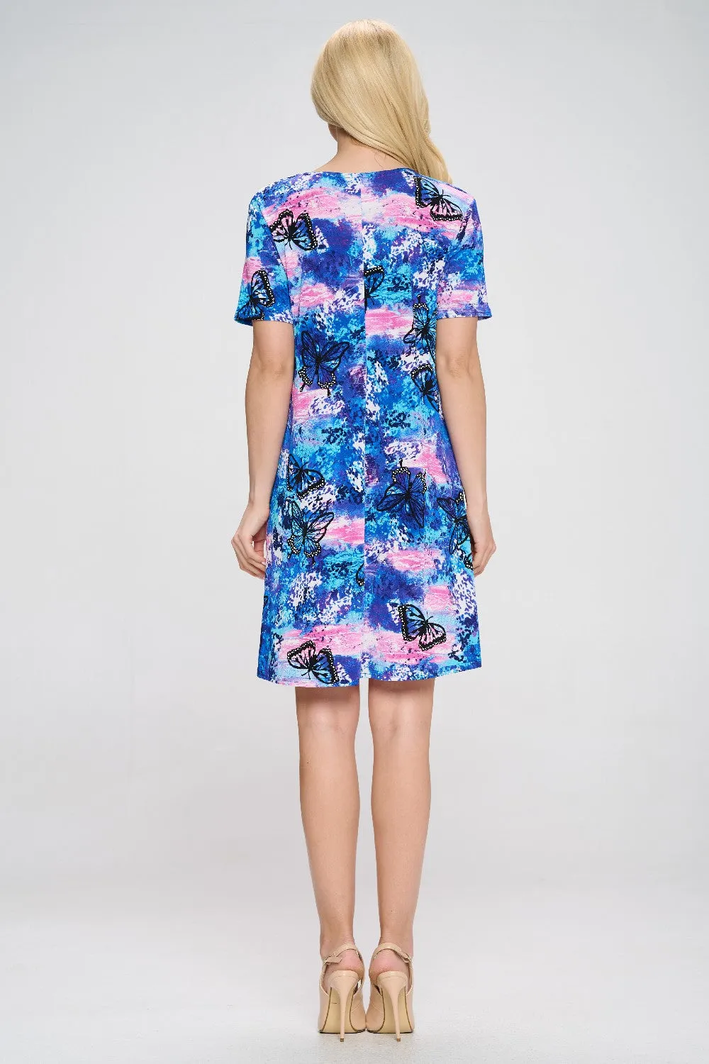 Print Missy Dress Short Sleeve- 7004BN-SRP1-W305