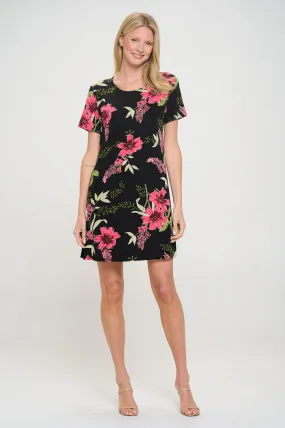 Print Missy Dress Short Sleeve-7004BN-SRP1-W431