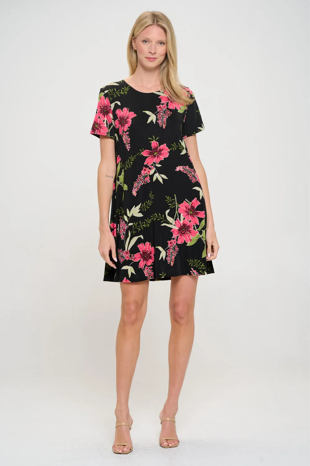 Print Missy Dress Short Sleeve-7004BN-SRP1-W431