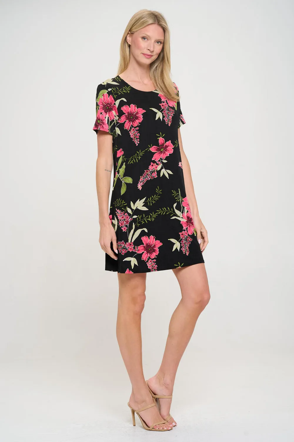 Print Missy Dress Short Sleeve-7004BN-SRP1-W431
