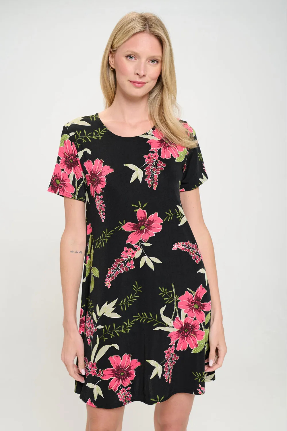 Print Missy Dress Short Sleeve-7004BN-SRP1-W431