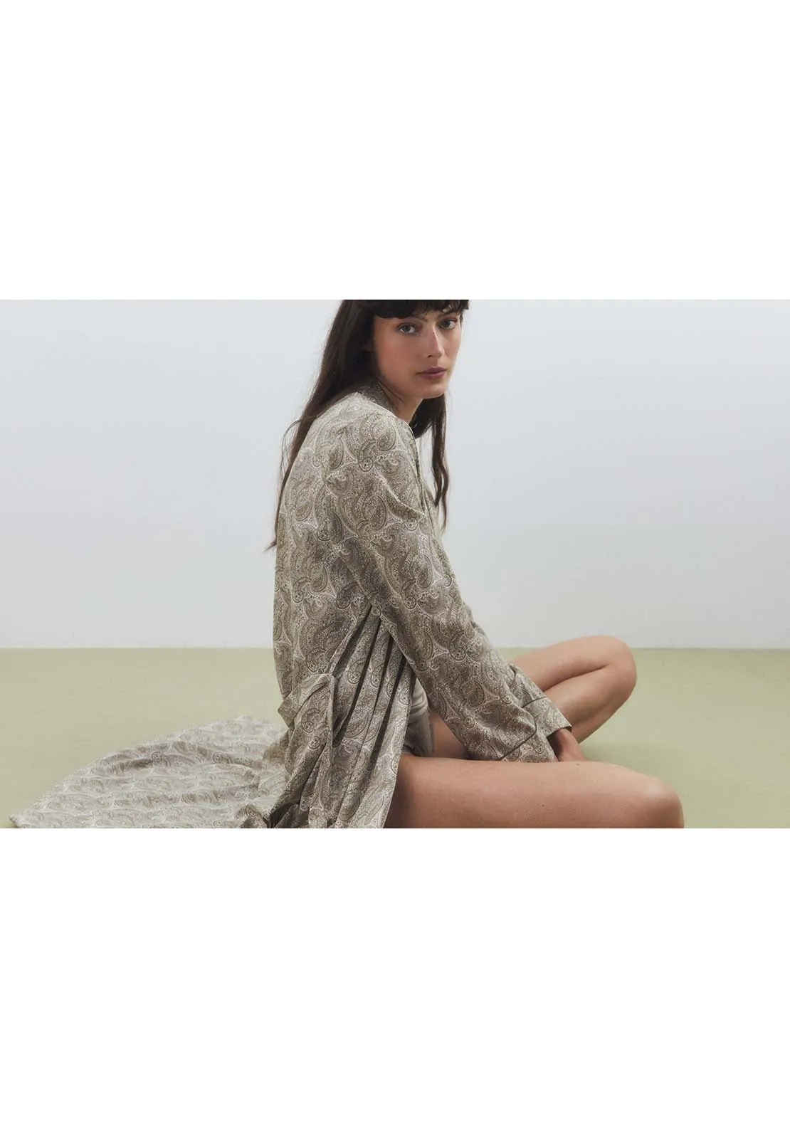 Printed Dressing Gown - Pink