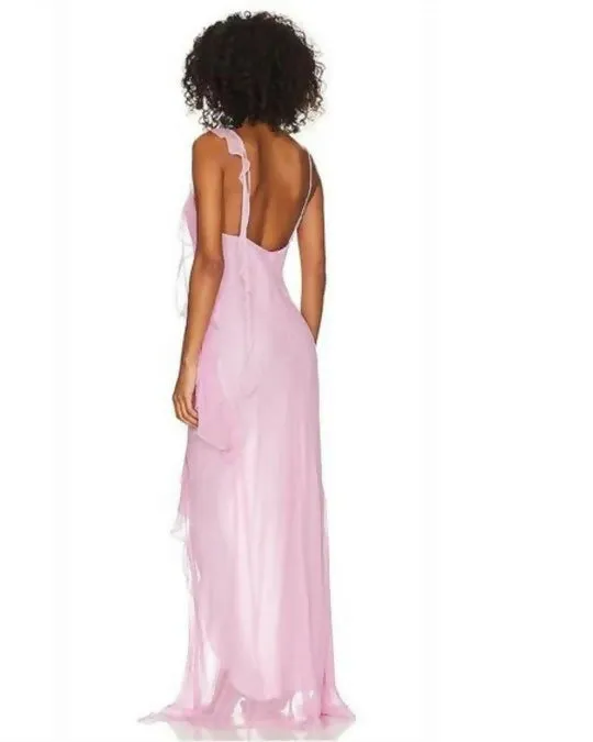 Revolve X Amanda Uprichard Cassilda Gown in Baby Pink
