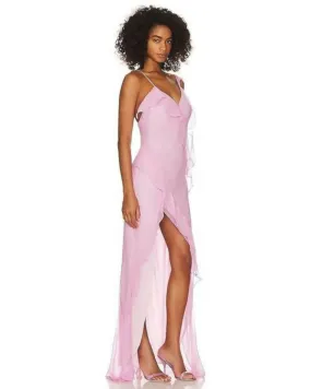 Revolve X Amanda Uprichard Cassilda Gown in Baby Pink