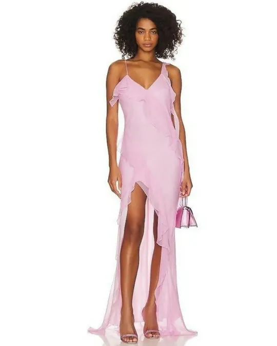 Revolve X Amanda Uprichard Cassilda Gown in Baby Pink