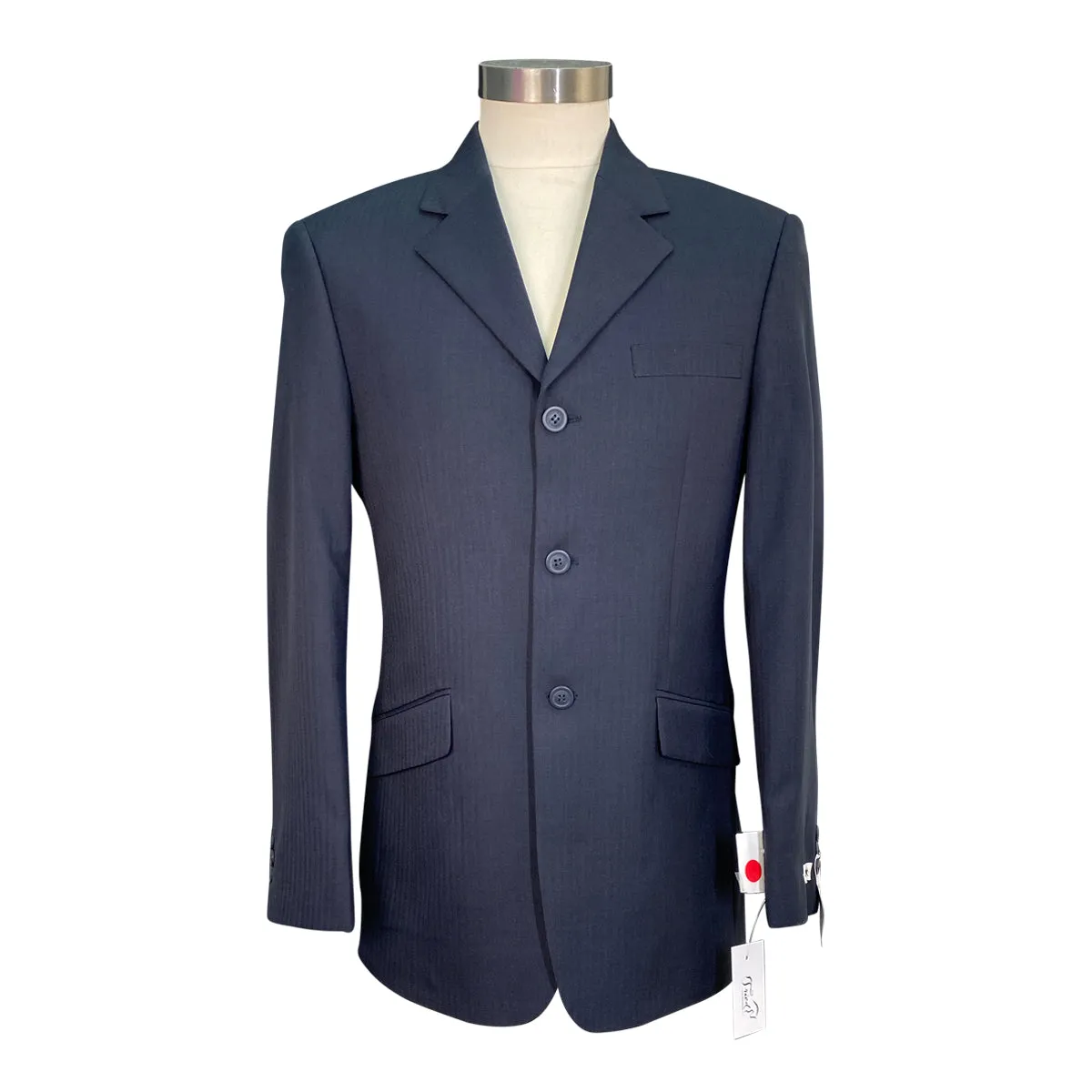 RJ Classics 'National' Men's Show Coat in Navy Pinstripe - Men's 32R