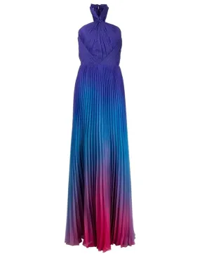 Royal Ombre Chiffon Gown