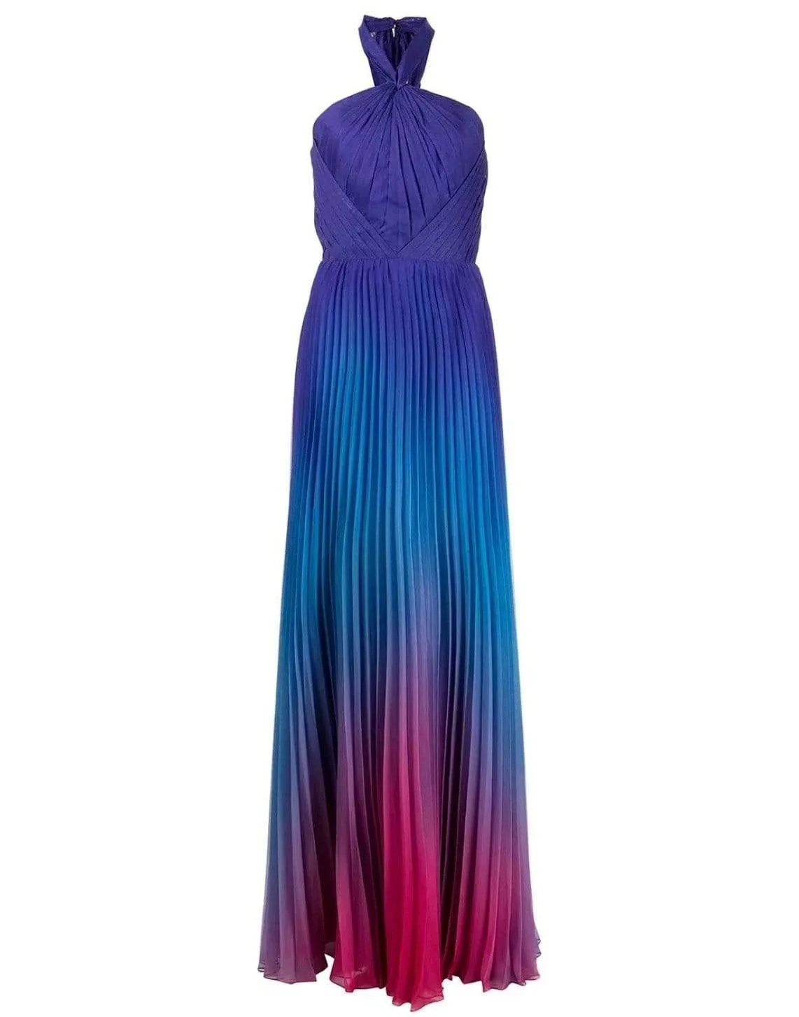 Royal Ombre Chiffon Gown
