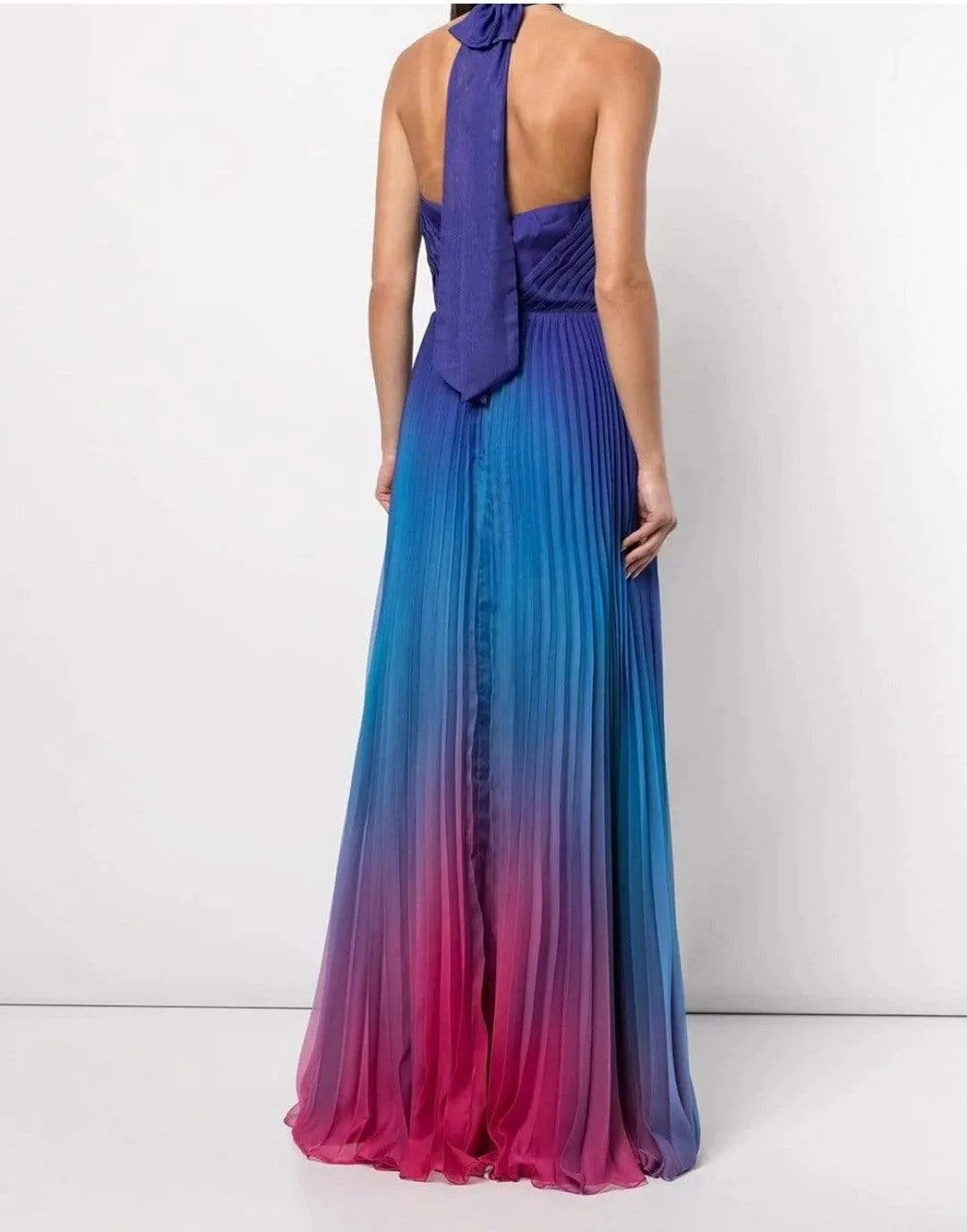Royal Ombre Chiffon Gown