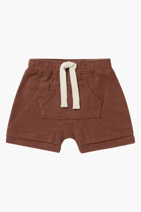 Rylee   Cru Front Pouch Baby Boys Short - Redwood