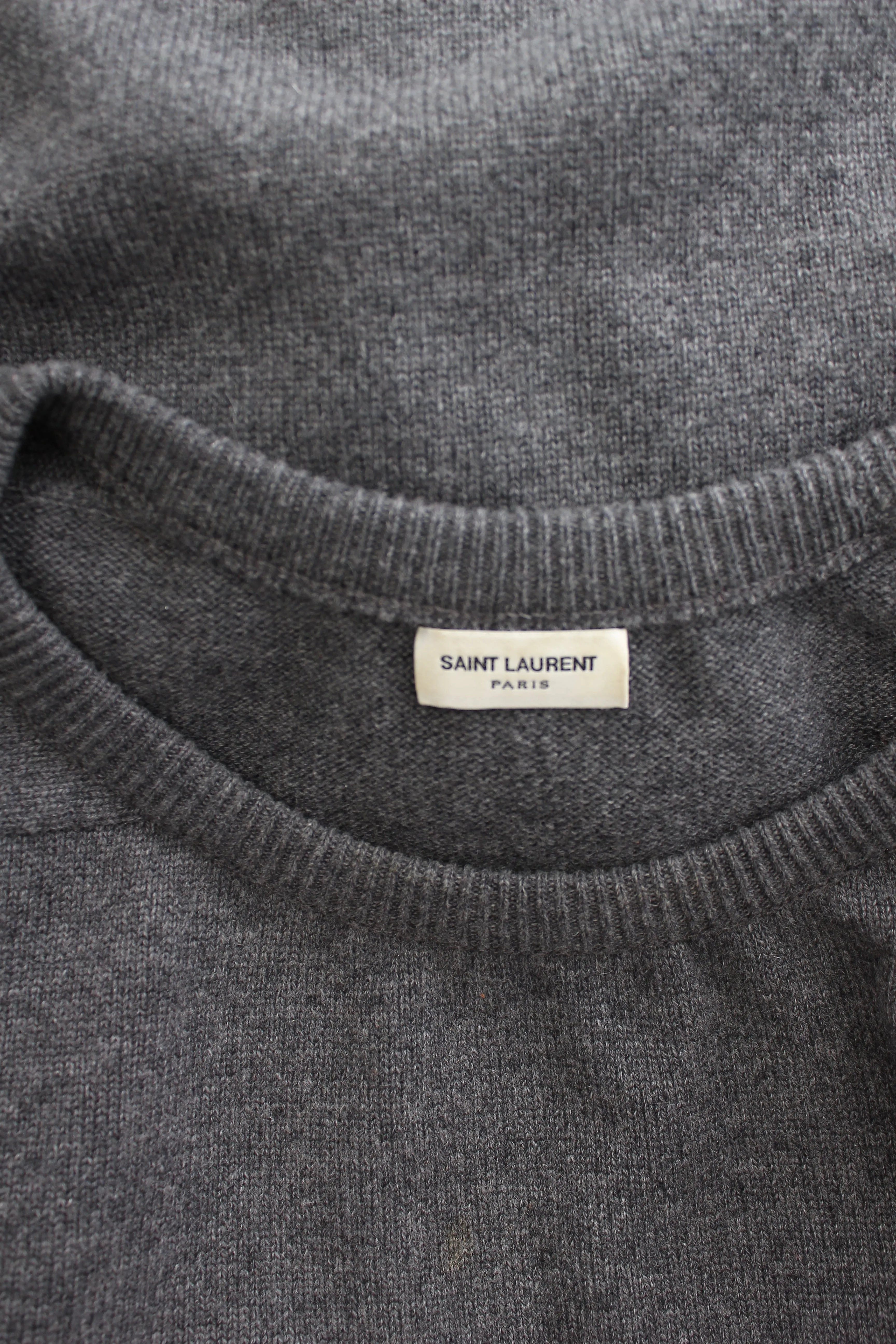 Saint Laurent Elbow Patch Cashmere Sweater