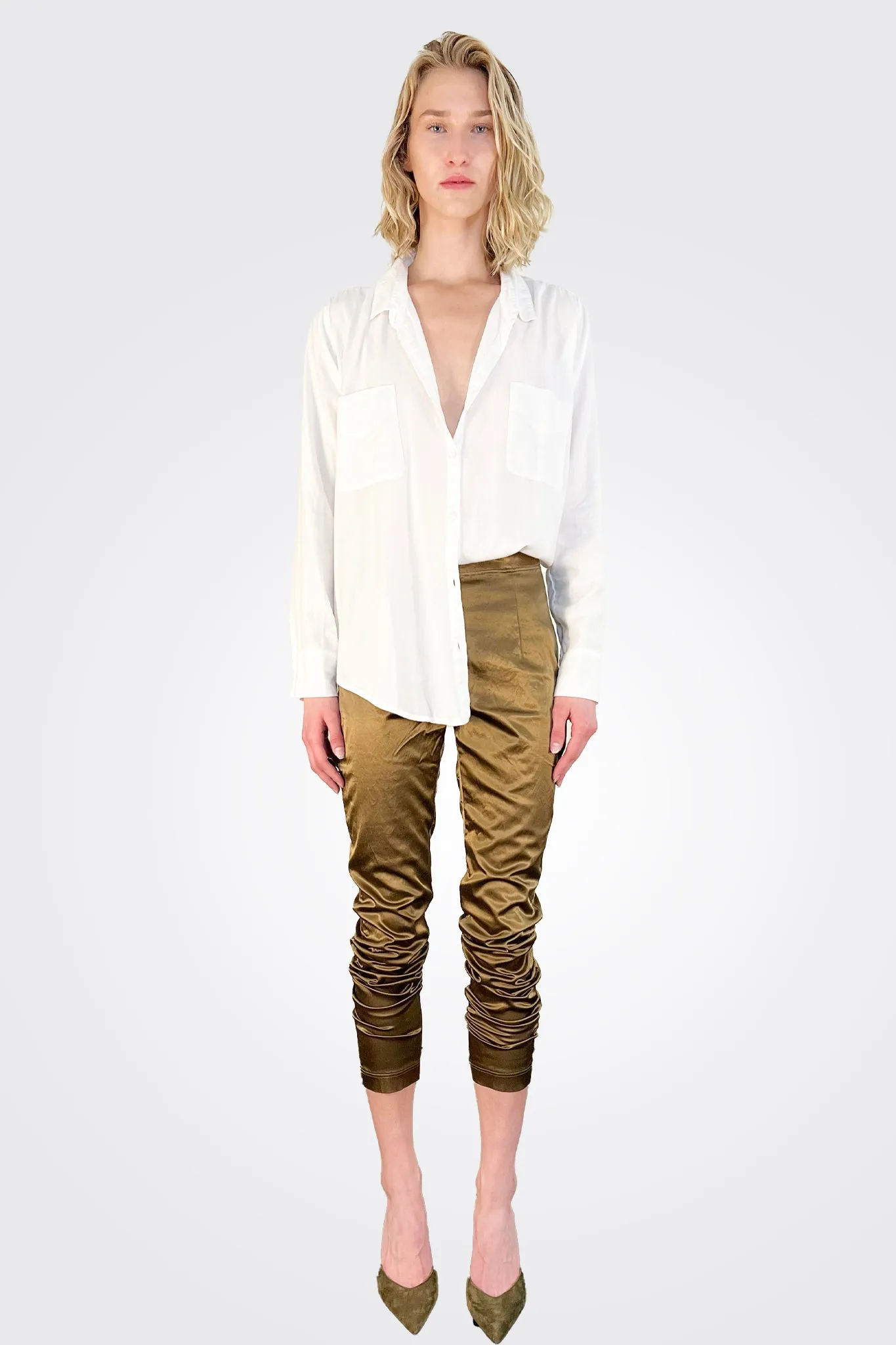 Satin Trousers - Bronze