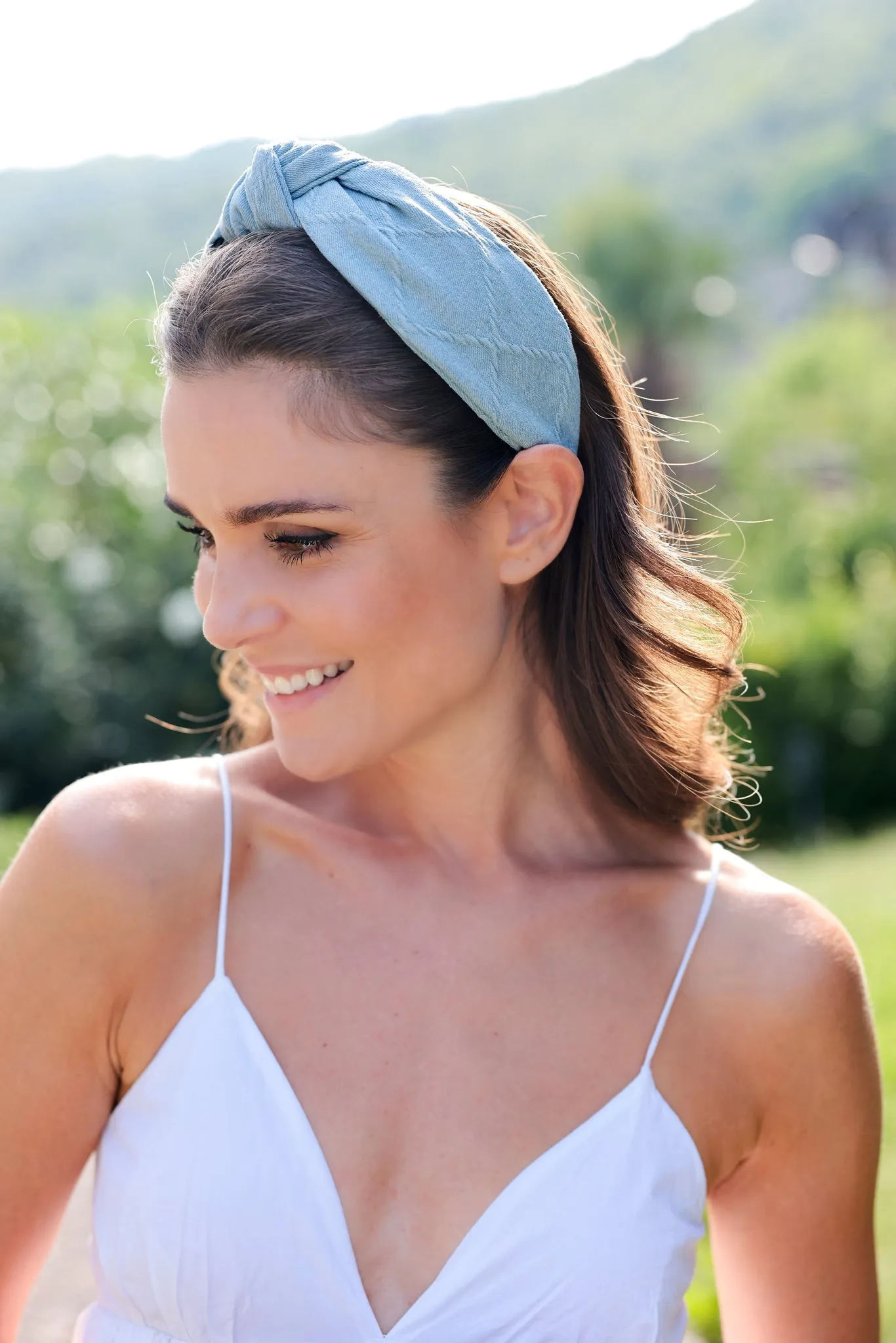 Shiraleah Ali Denim Headband, Blue
