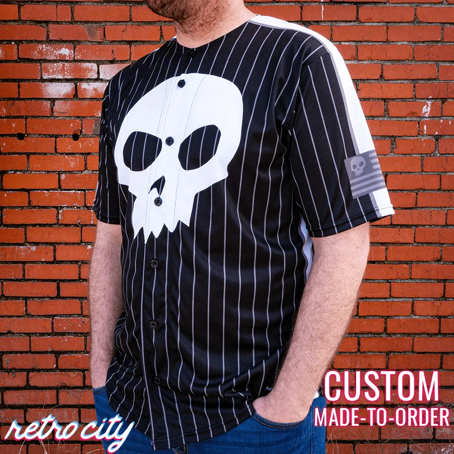 Sid Phillips Full-Button Baseball Jersey (Pinstripe)