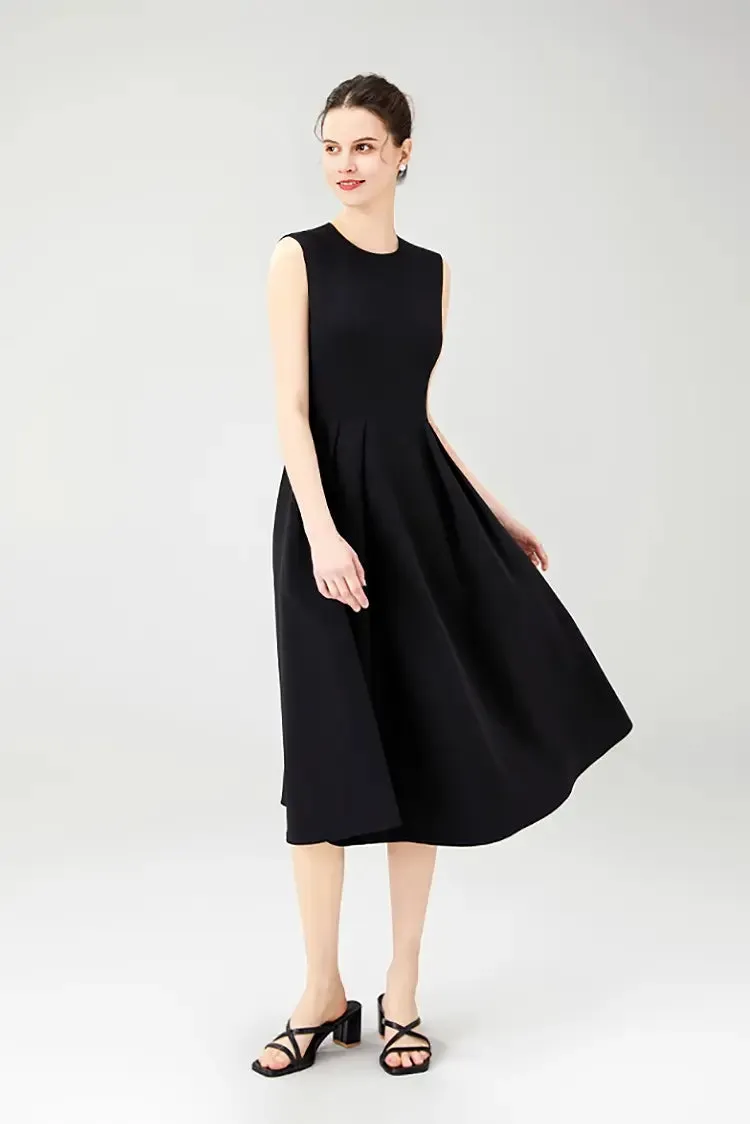 Sleeveless Black Summer Dress