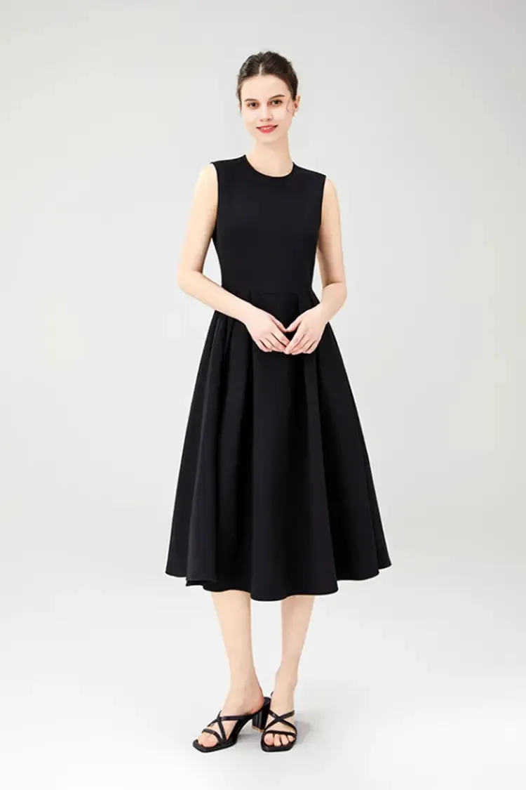 Sleeveless Black Summer Dress