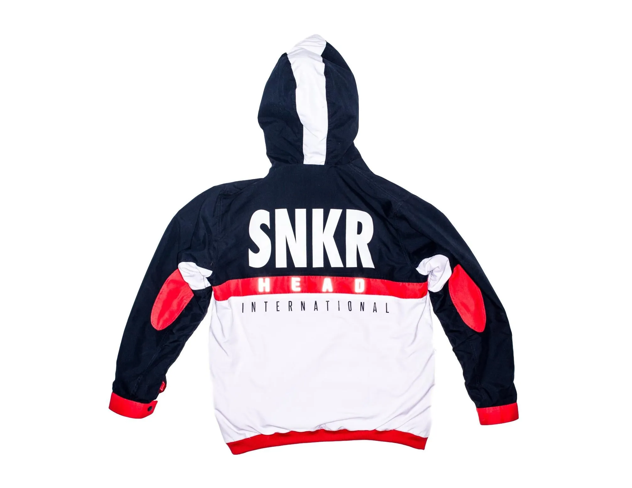 SNKR HEAD Tech-Sport International Windbreaker Jacket (Red, White, Blue)