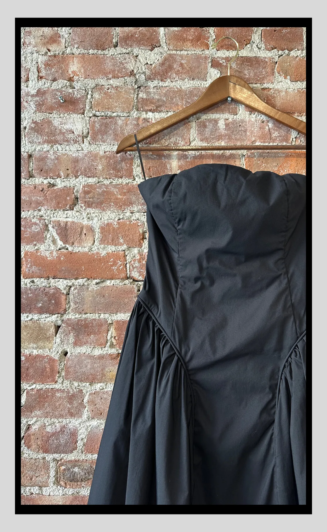 Strapless Midi Dress - Available in Black and Ecru Colors