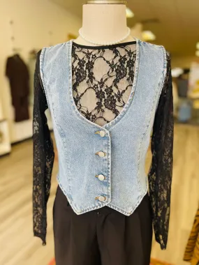 Summer Nights Button Down Denim Vest