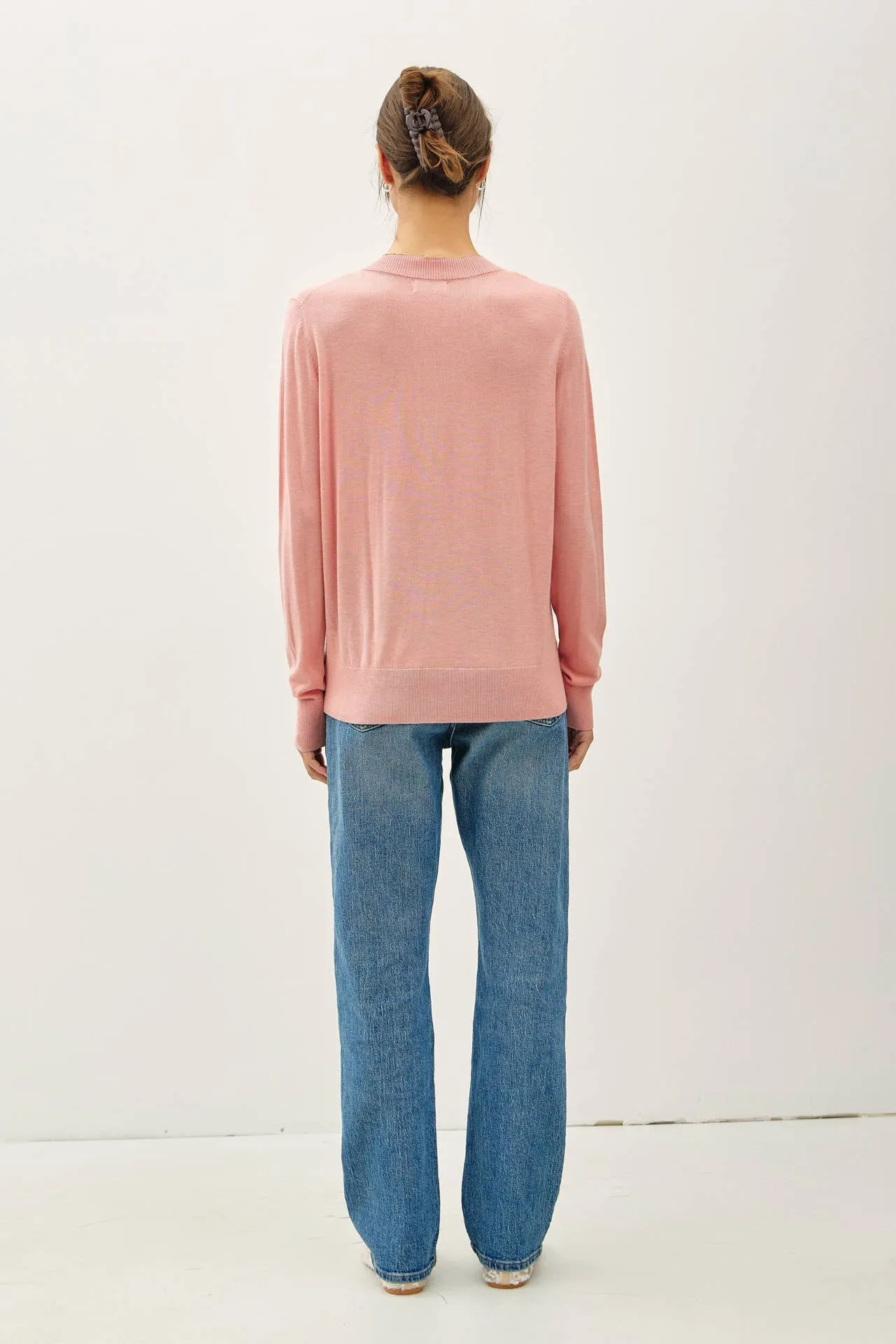 Sweater | Light V-Neck Coral