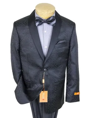 Tallia 25193 Boy's Sport Coat - Paisley - Black