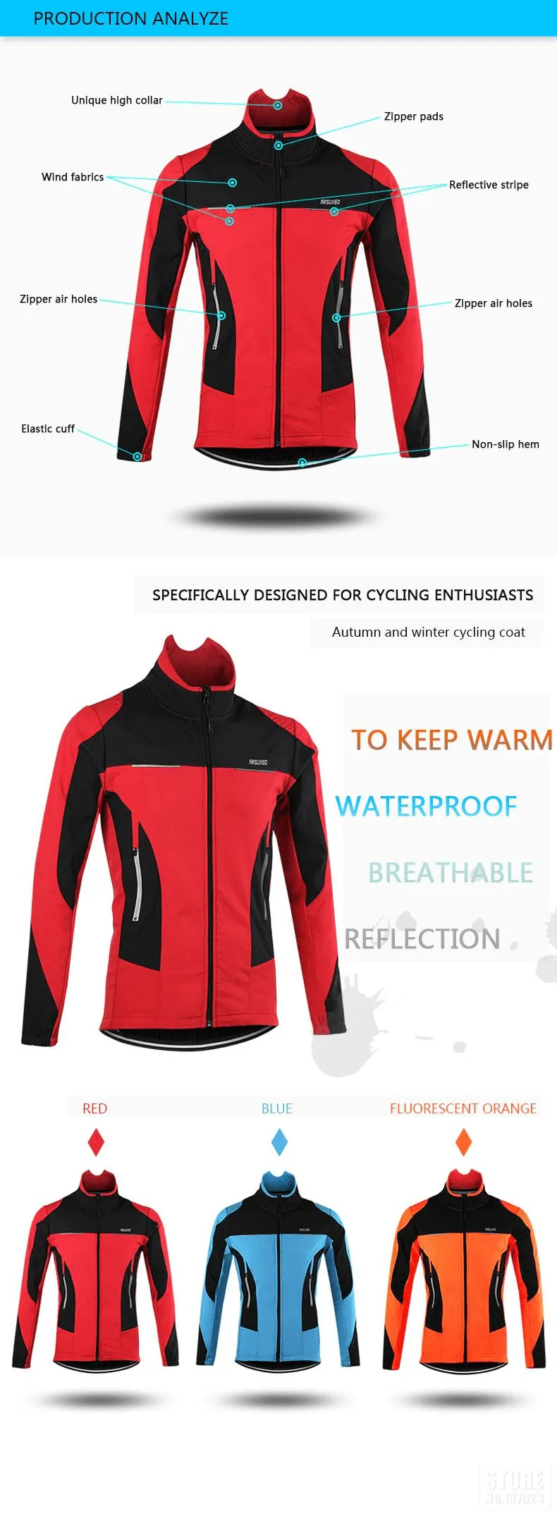 Thermal Fleece Cycling Jacket