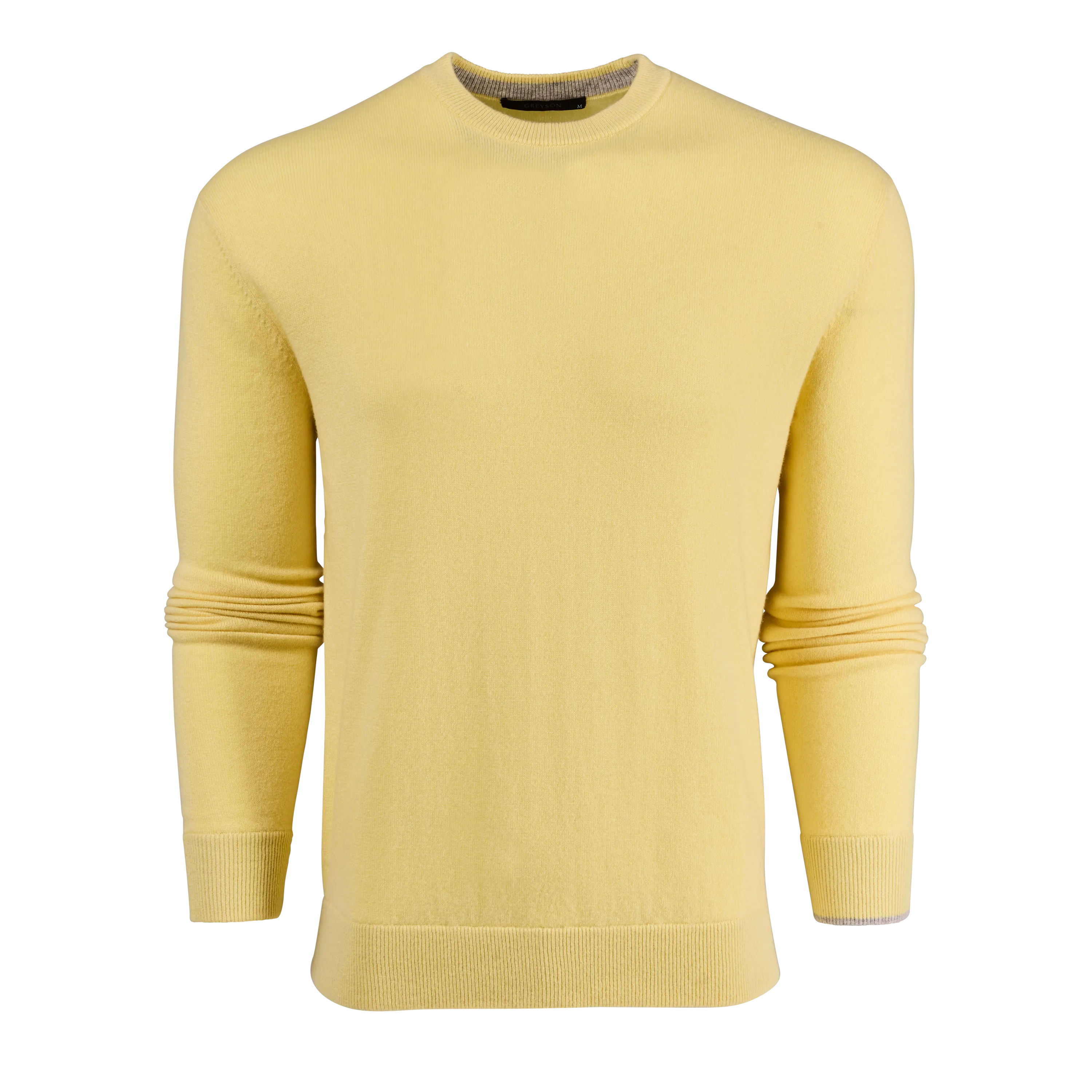 Tomahawk Cashmere Crewneck Sweater (Canary)