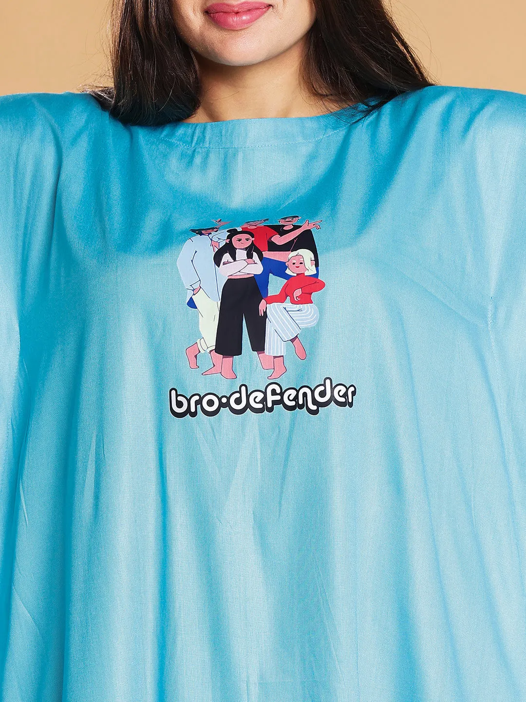 Turquoise Rayon Kaftan - Bro-defender