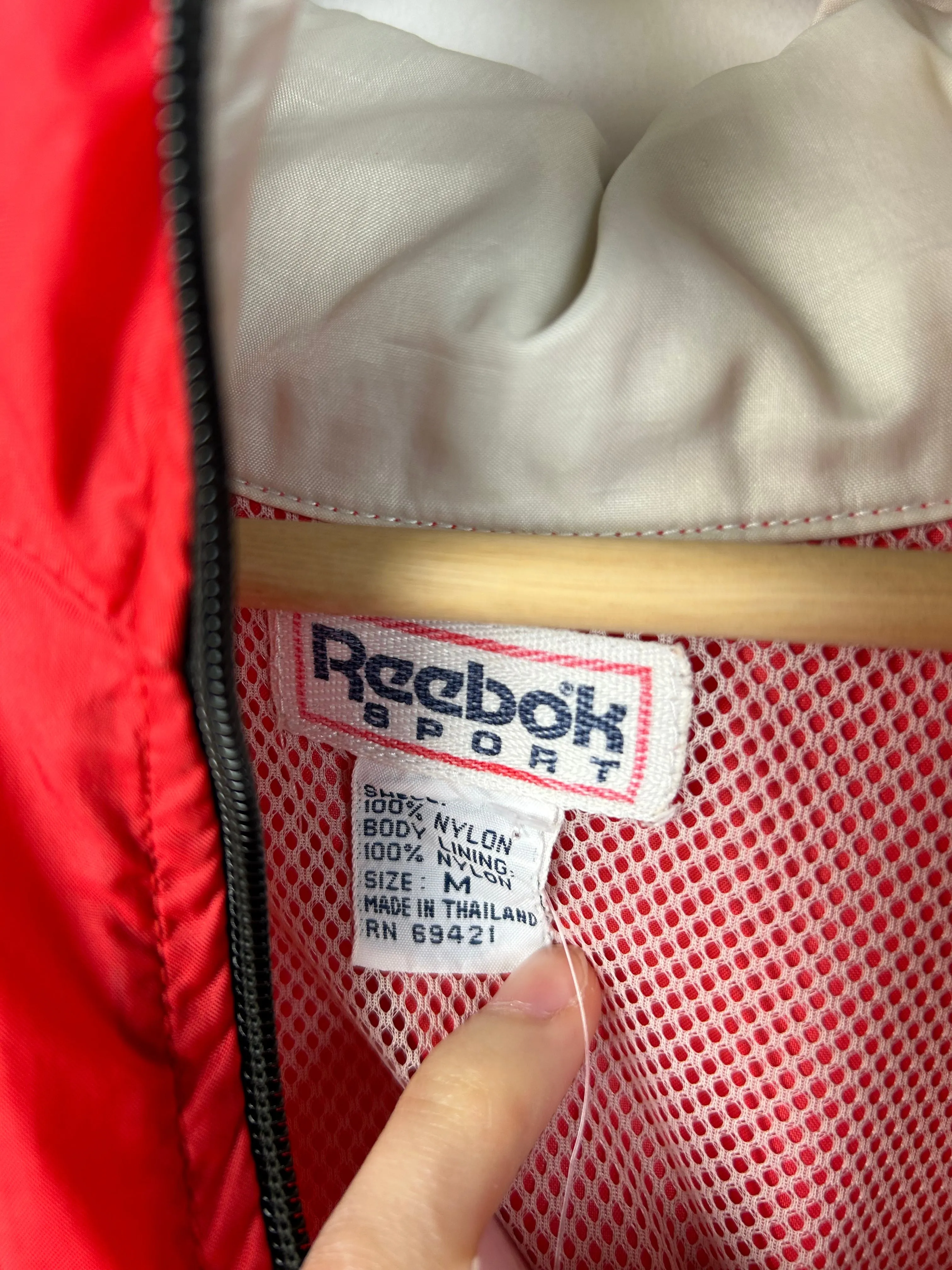 Vintage 90s Reebok Sport Red & Black Windbreaker